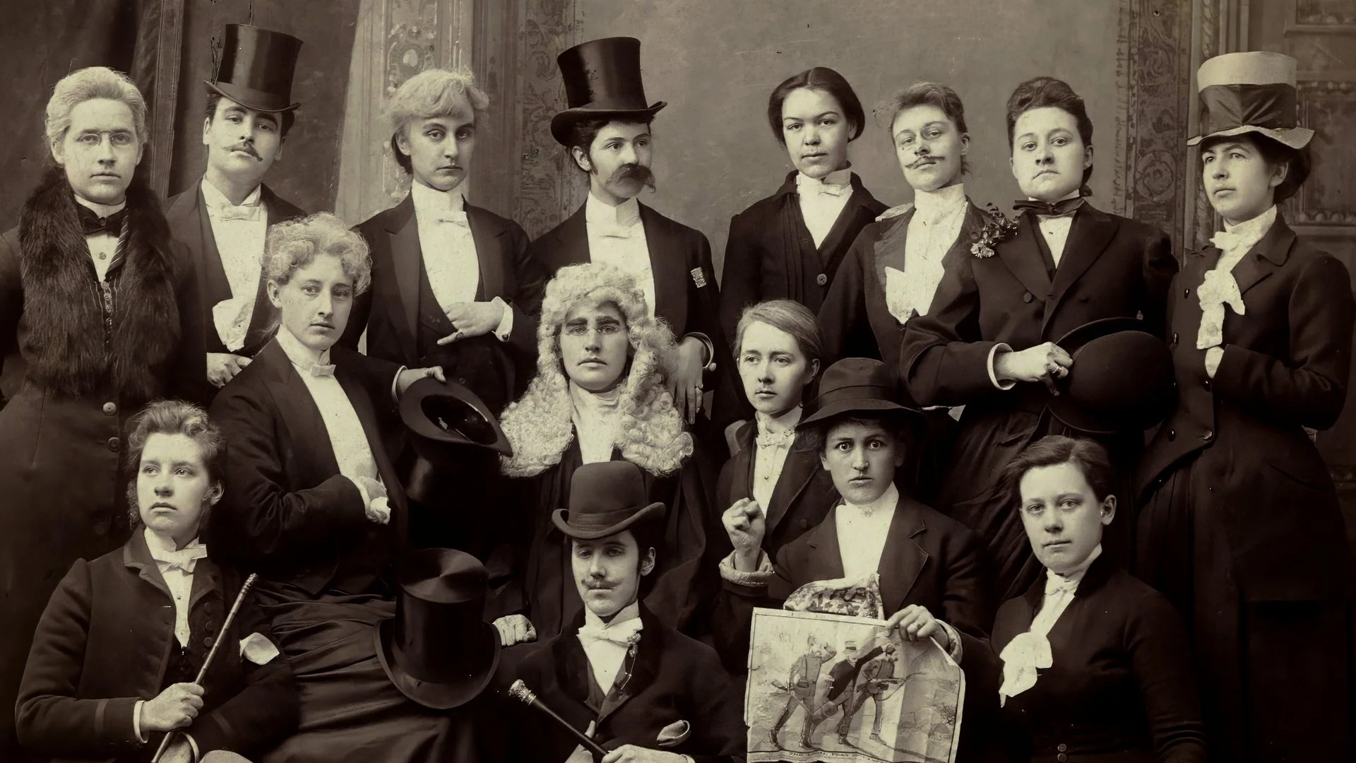 Katharine Coman in play (center)