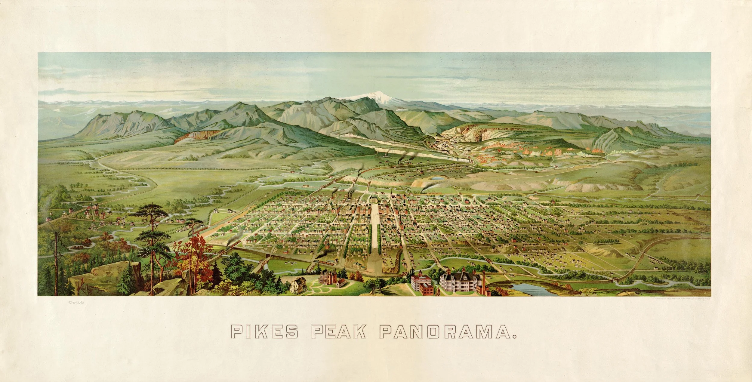 Map of Colorado Springs in the late 1800s