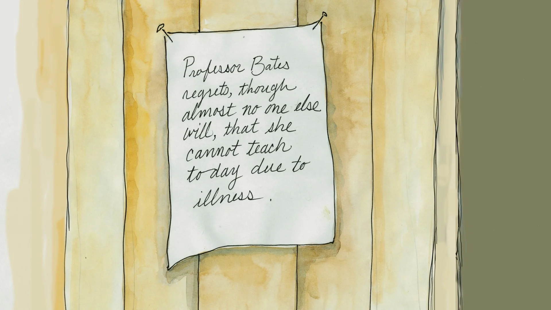 close-up of the note