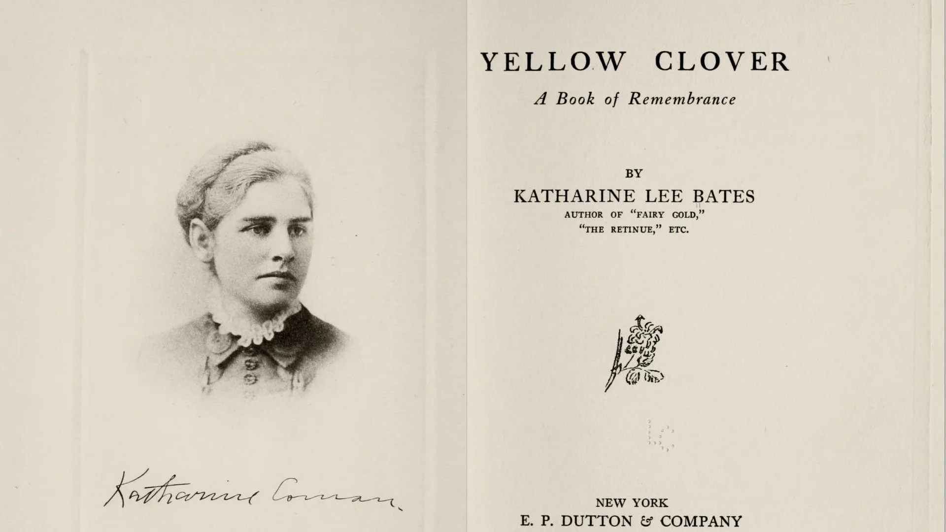 Bates' poems honoring Katharine Coman