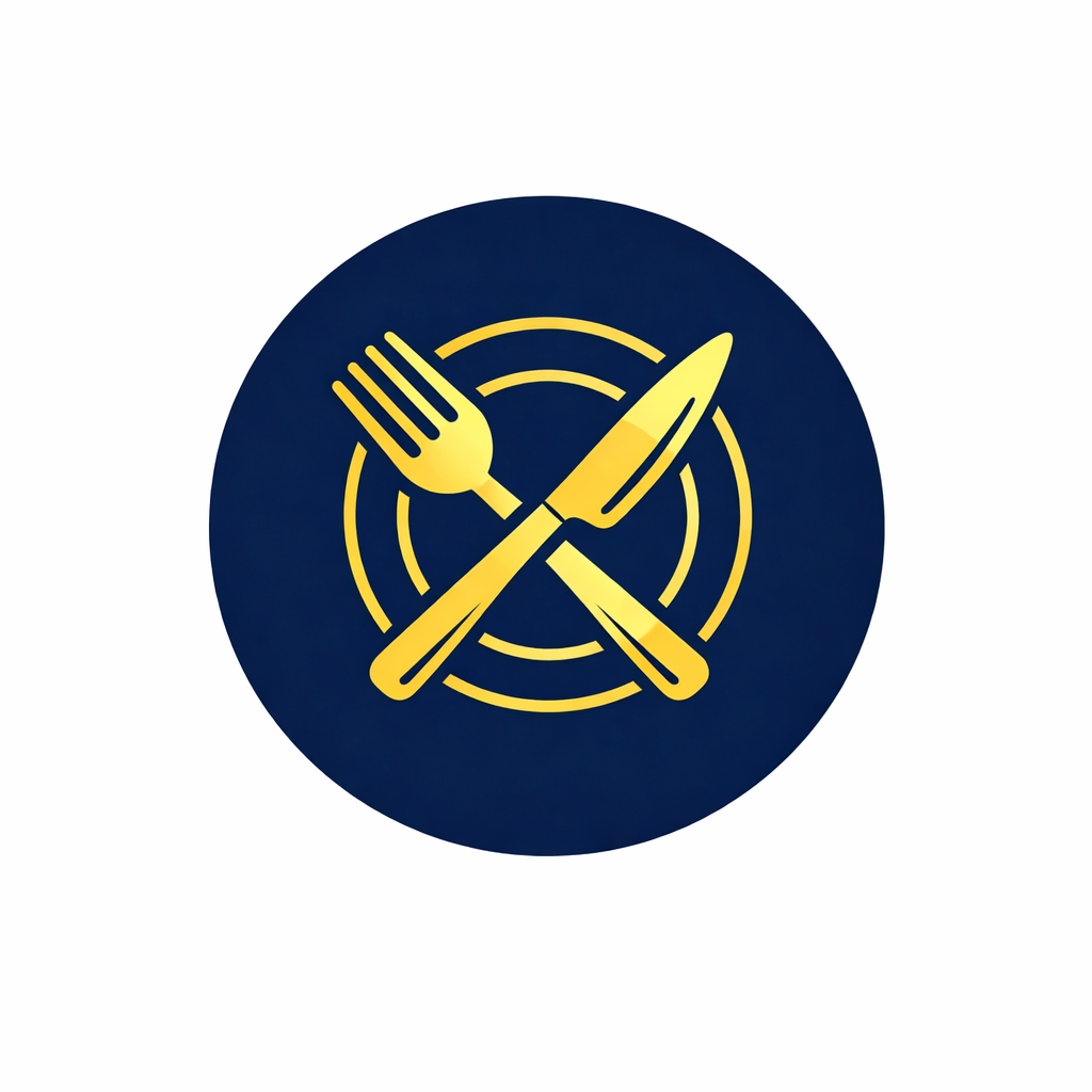 Icon of a fork and knife crossed over a plate, indicating food or dining.