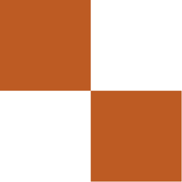 A black and orange checkerboard pattern with four squares alternating colors.