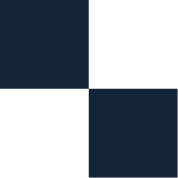 A digital geometric abstract design featuring four quadrants with dark and navy blue colors.