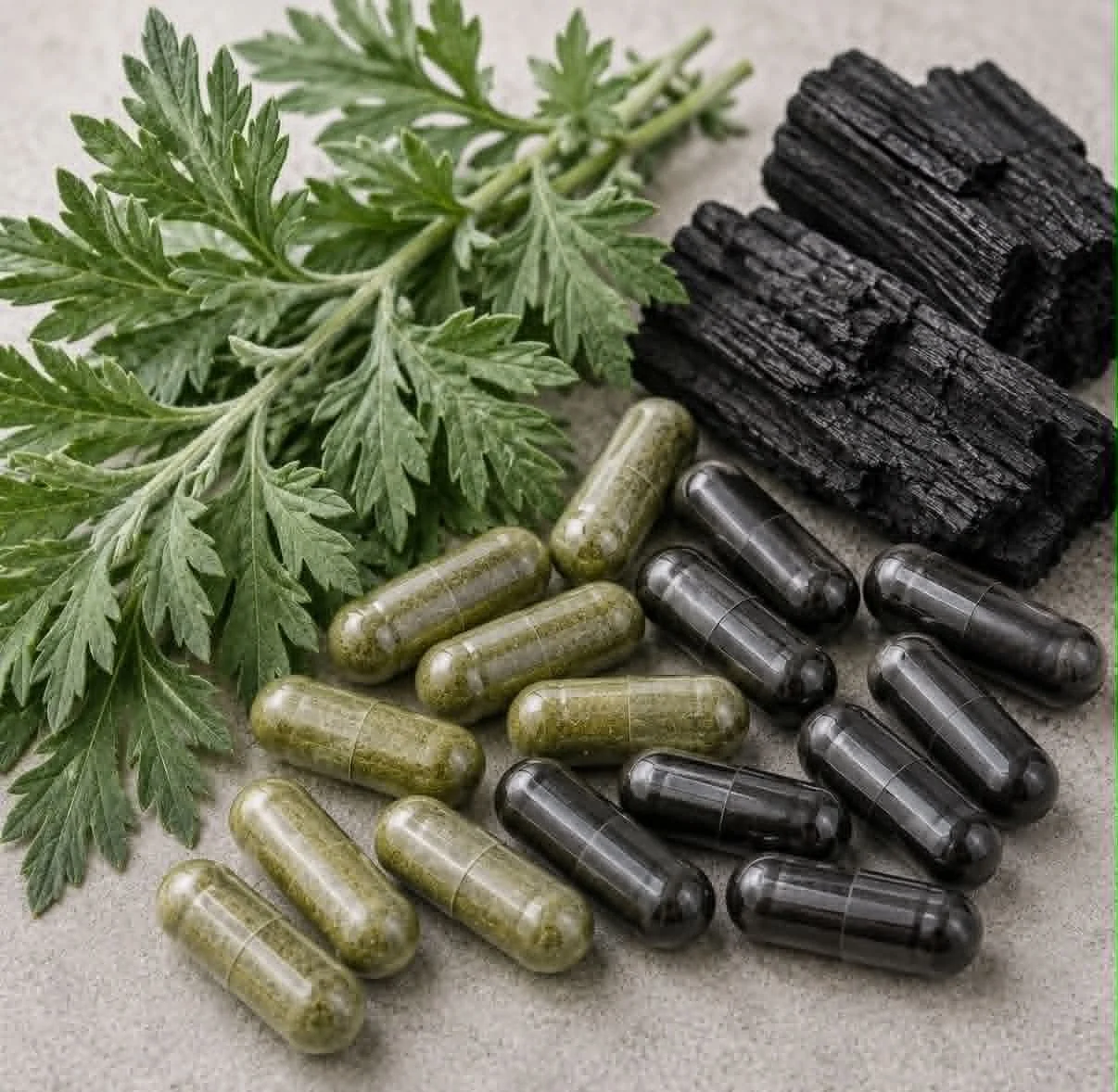 Wormwood & Activated Charcoal Vegan Capsules