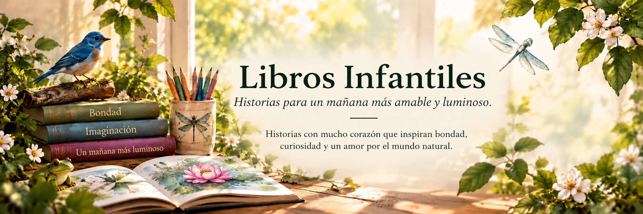 Libros infantiles ilustrados de Angie DeLuca, con historias para niños que celebran la amistad, la bondad, la imaginación y el amor por la naturaleza.