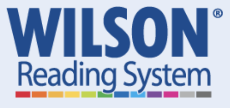 Wilson Reading System logo with blue text and colored bars beneath.