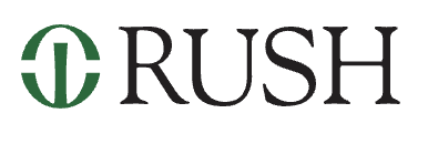 Rush logo with green circular symbol and black text