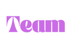 The word 'Team' in purple text with a stylized 'T' that resembles a person.