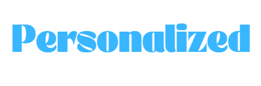The word 'Personalized' in large blue text.