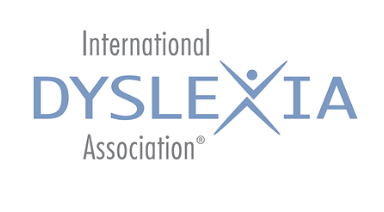 Logo of the International Dyslexia Association with the words 'International Dyslexia Association' and a stylized figure forming an 'X' in the word 'DYSLEXIA'.