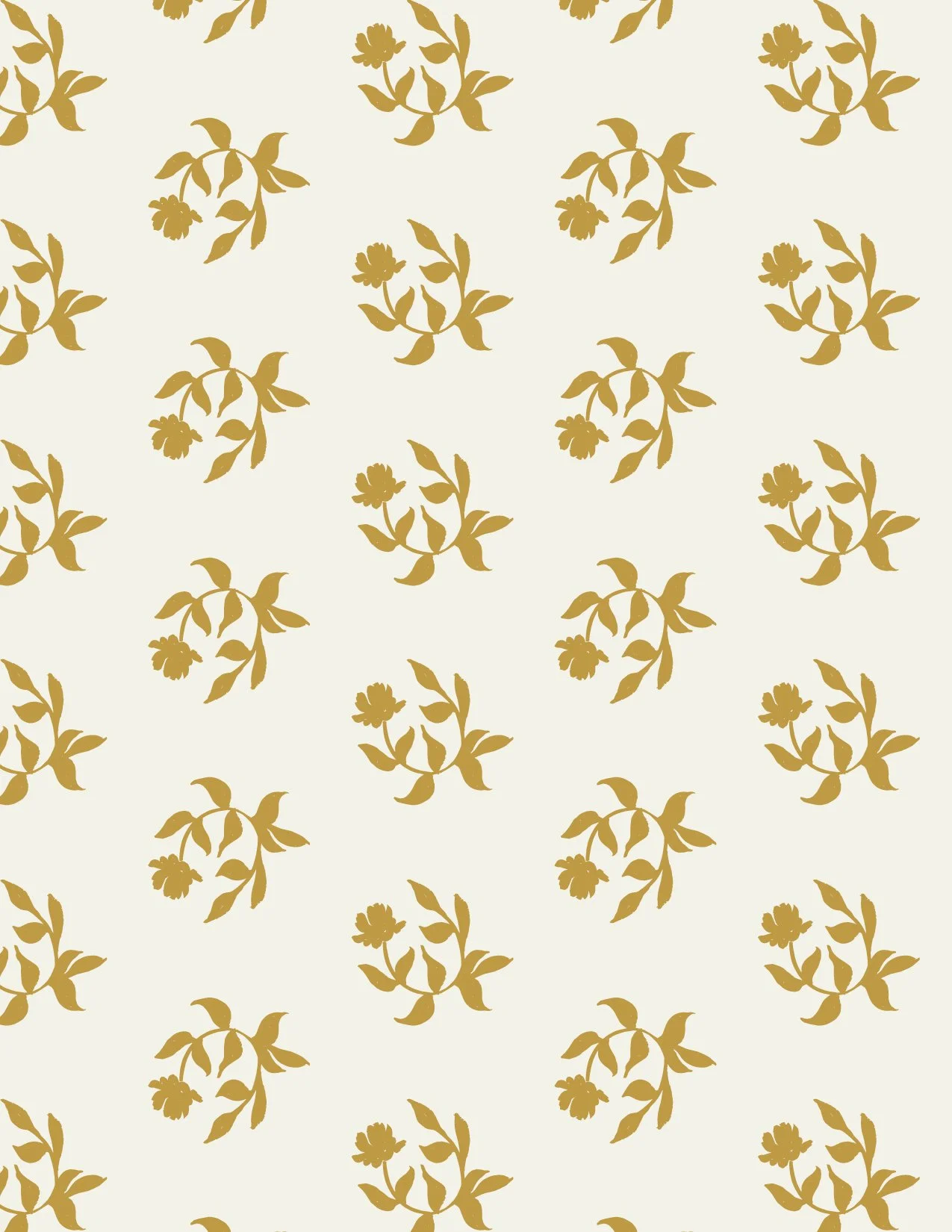 Gold Floral Sprig