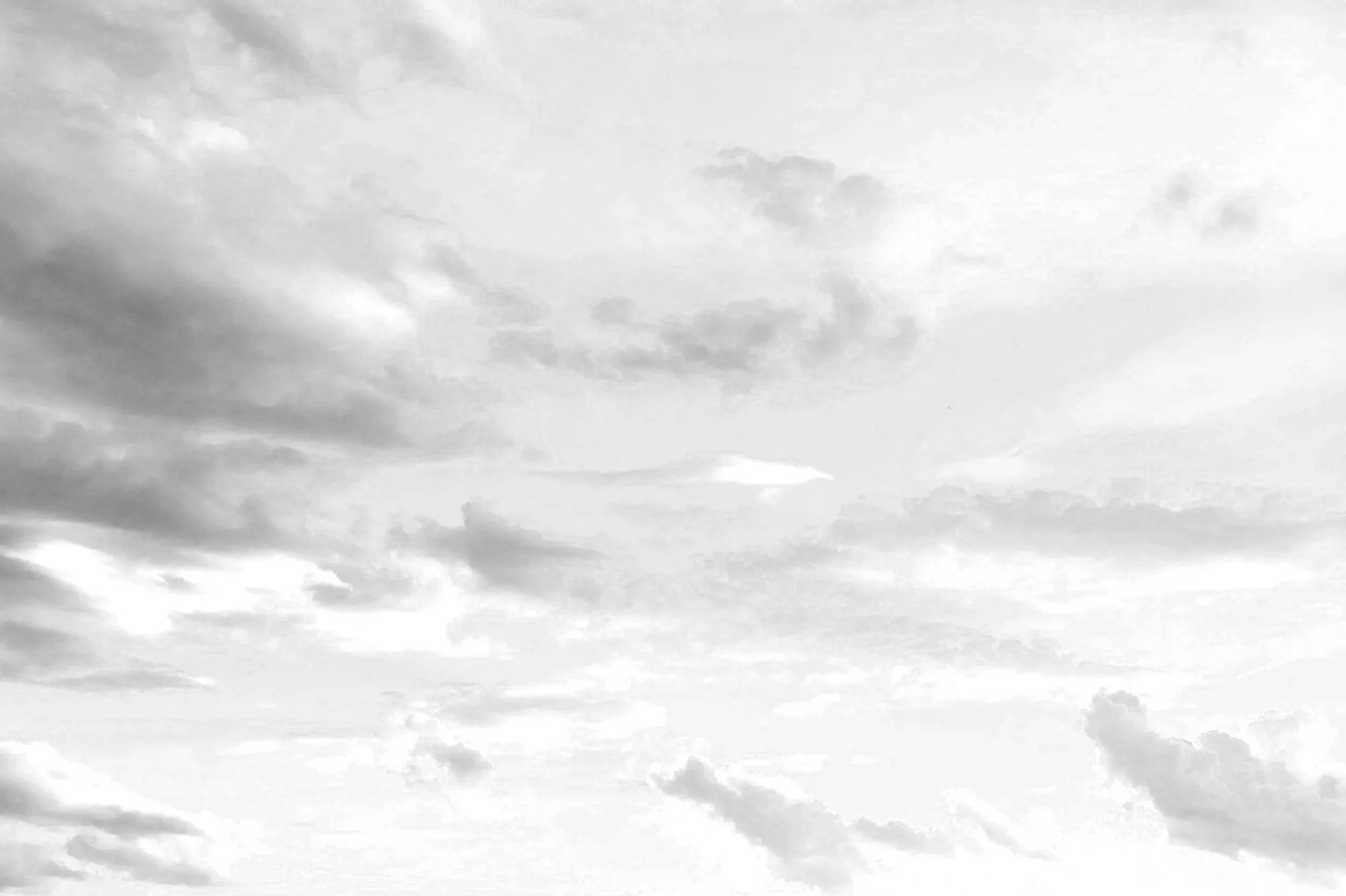 Black and white photo of a cloudy sky.