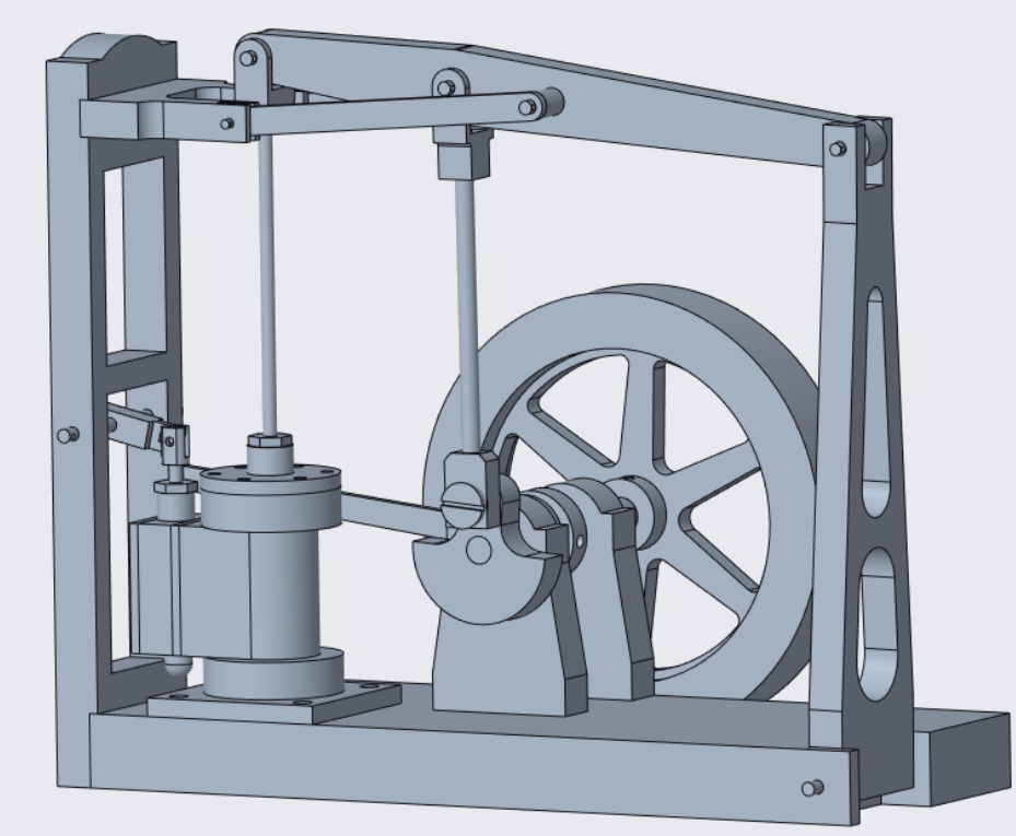 Parametric Modeling & Kinematic Analysis of a Grasshopper Engine (Creo)