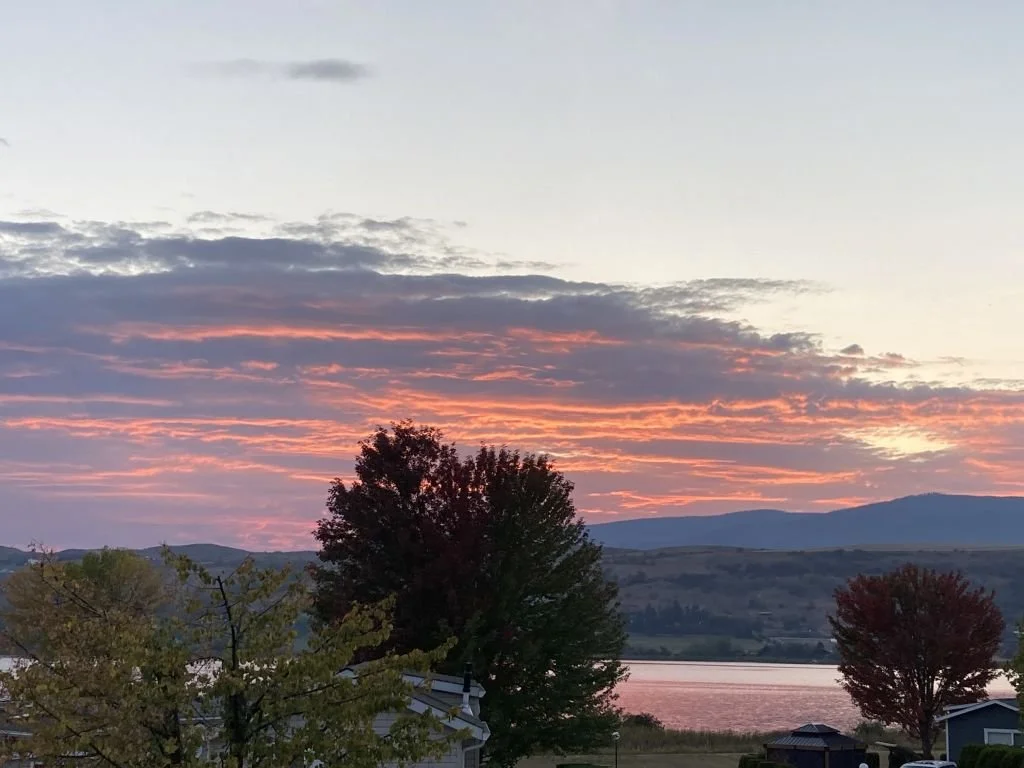 Swan Lake RV Resort sunset.