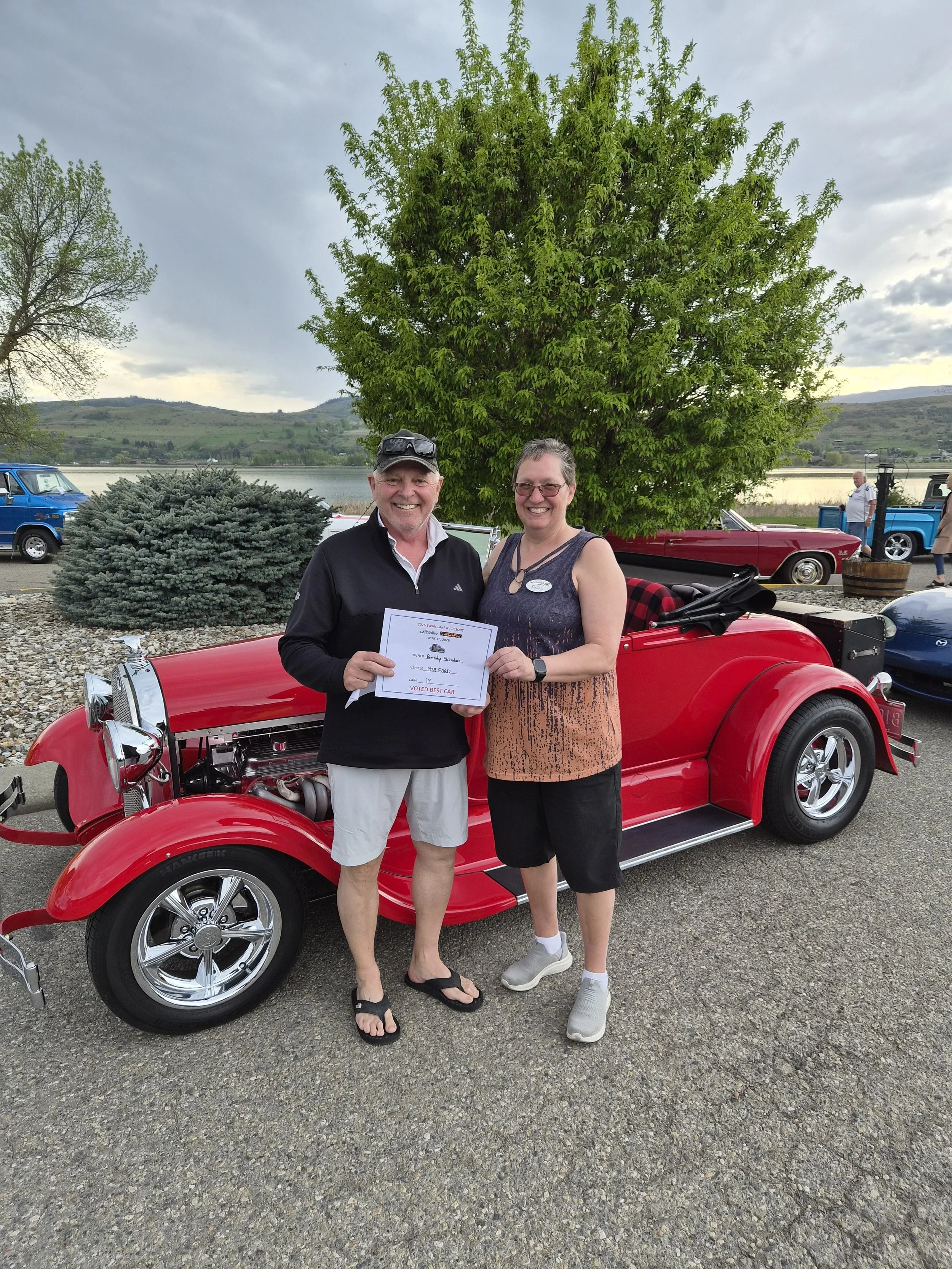 Swan Lake RV Resort car show winner.