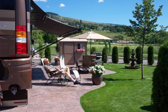 An example of a site at Swan Lake RV Resort - unfortunately it is not a rental site.