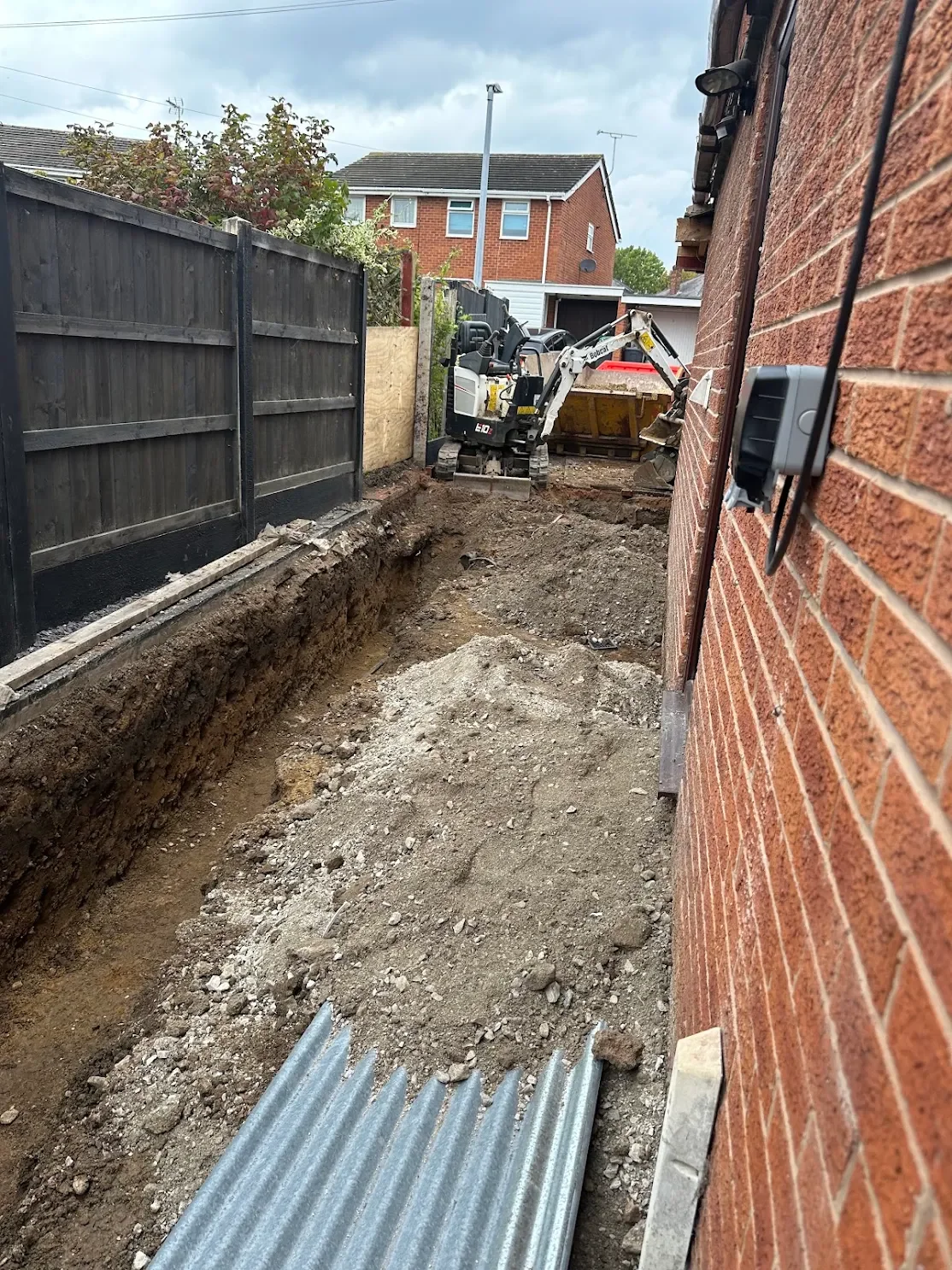 New foundations dug for the extension
