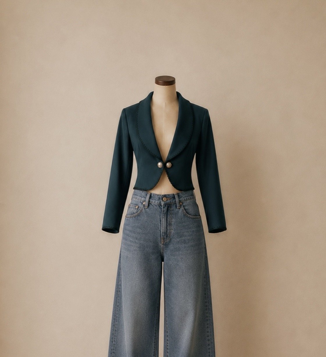 Vintage Wool Cropped Jacket