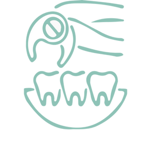 A cartoon illustration of a smiling toothbrush with a face, wearing glasses, and brushing teeth.