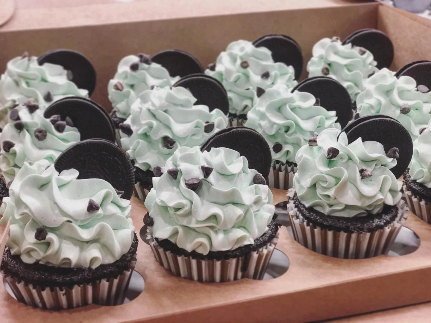 Mint Chocolate Chip cupcakes