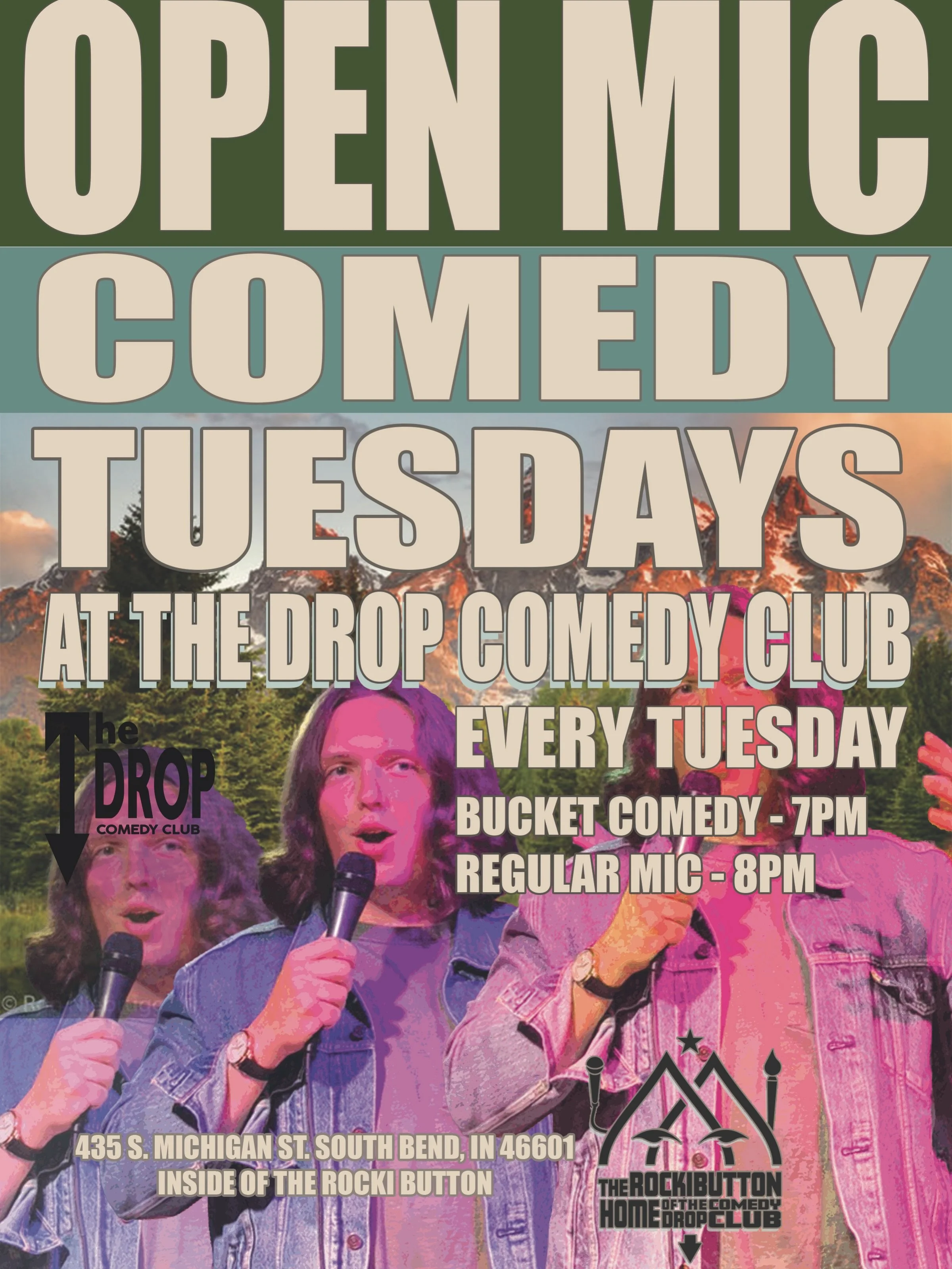 🎉 This Week at The Rocki Button 🎉

Another week full of community, creativity, music, and good vibes. Here&rsquo;s what&rsquo;s happening:

🎤 Tuesday - Open Mic Comedy
Bring your best set or come support local comedians.

🎙️ Wednesday - Karaoke w