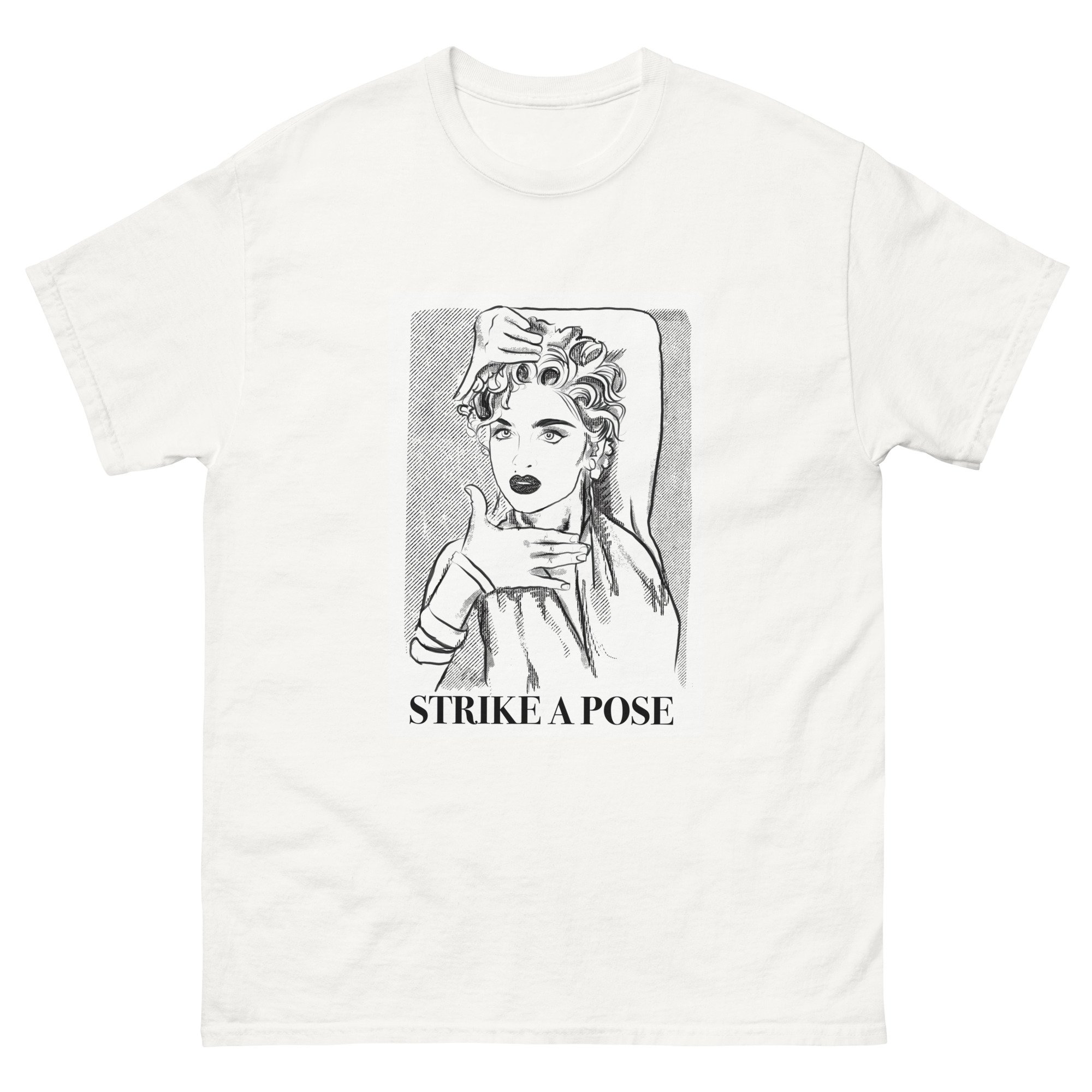 Madonna Vogue White Shirt Strike a Pose