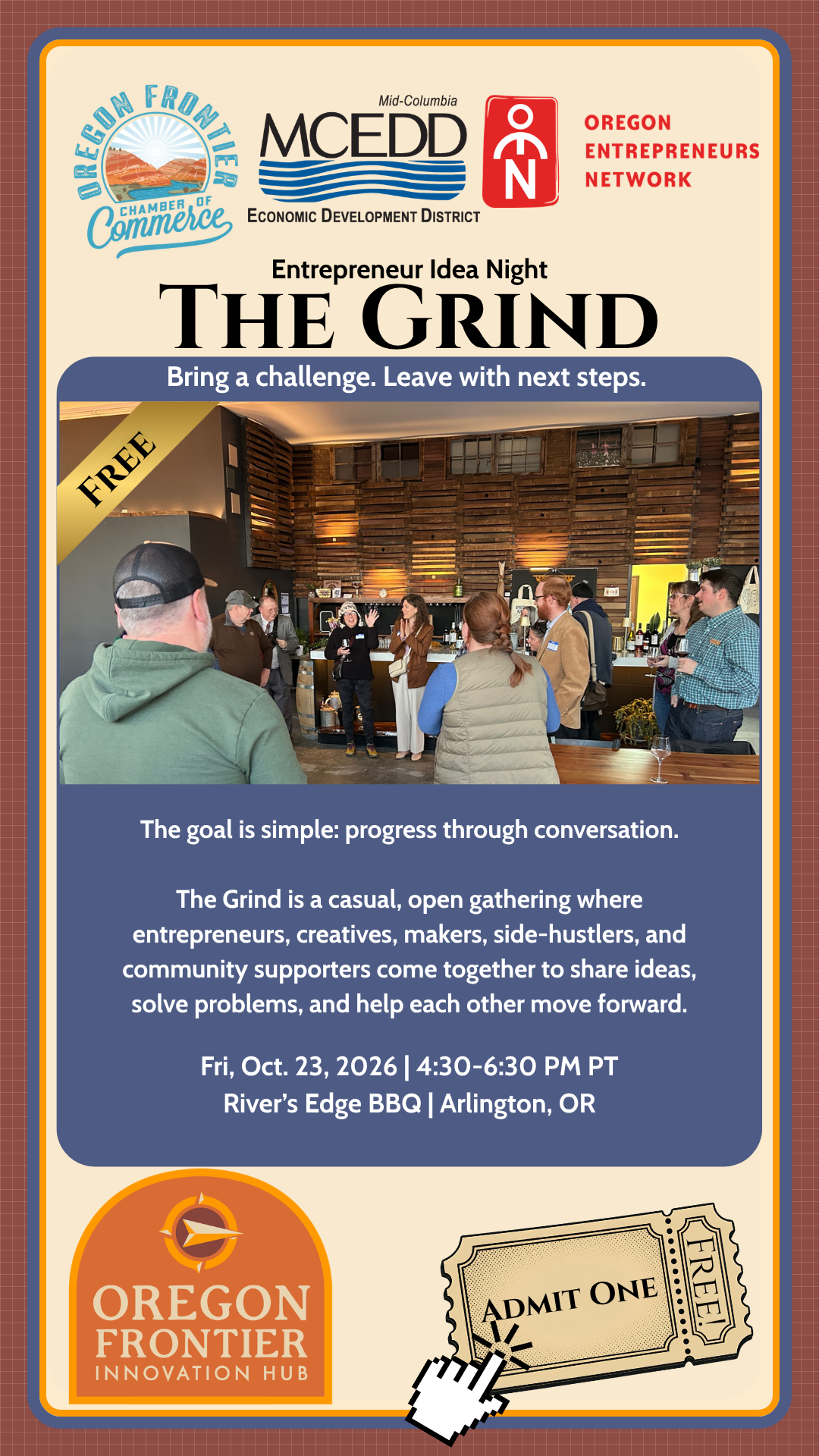 The Grind: Entrepreneur Idea Night - Arlington, OR
