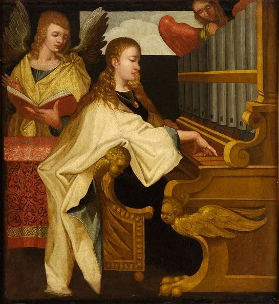 Saint Cecilia at the Organ by Anon., 16th century