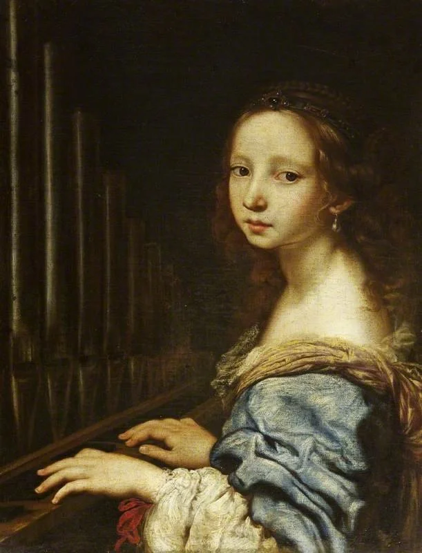 Saint Cecilia Playing the Organ by Justus Suster