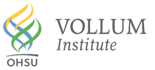 Logo of Vollum Institute and the text 'Vollum Institute' and 'OHSU'.