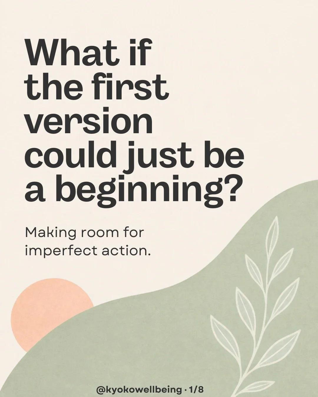 Sometimes I spend so much time figuring out the right way to do something that I never actually start.

Another tutorial. Another rewrite. Waiting until I feel more confident.

I&rsquo;m practicing letting the first attempt be something I can learn f