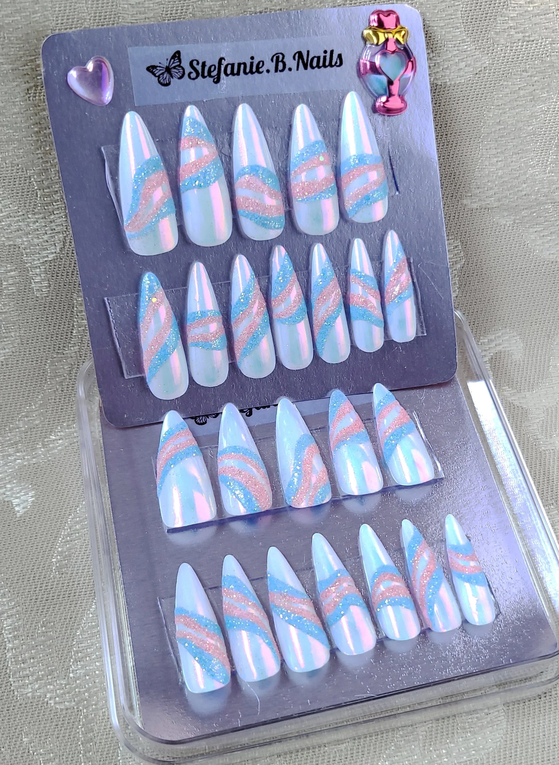Trans Glitter Claws