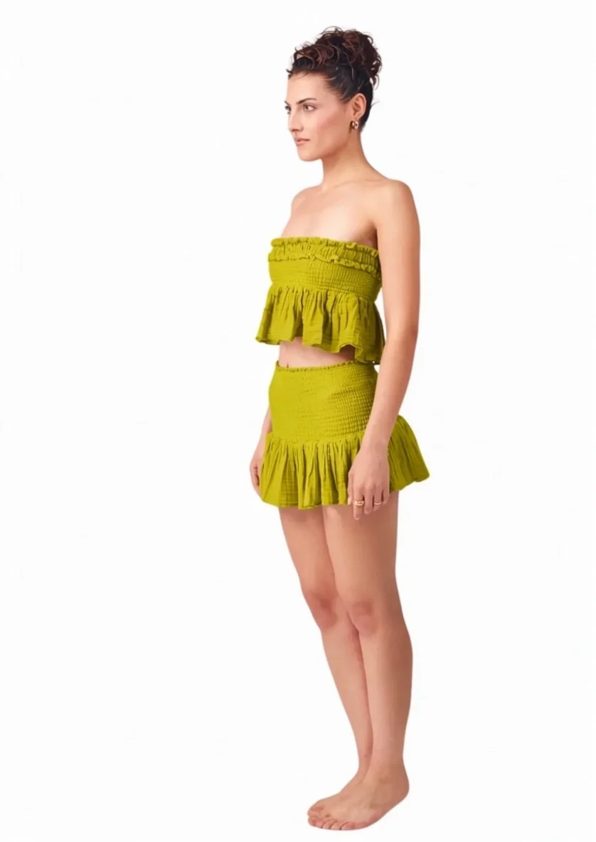 The Golden Olive Ruffle Set