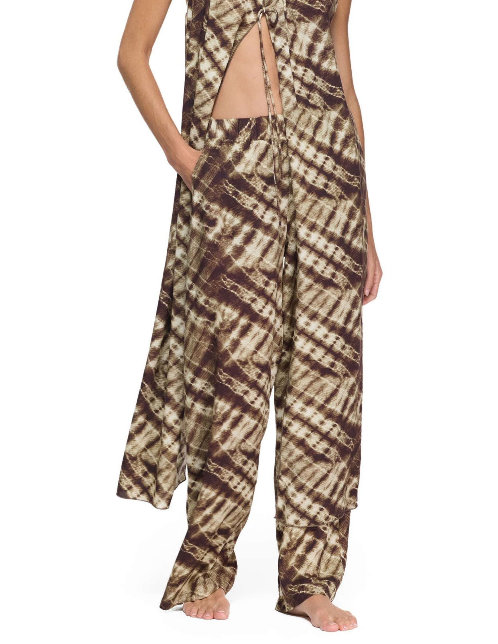 Tie-Dye Plaid pants