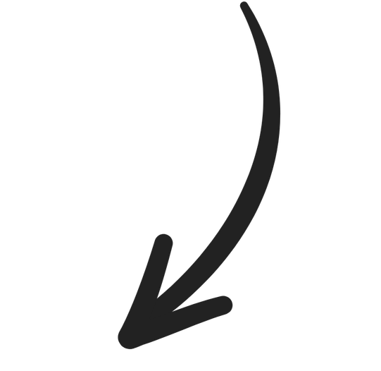 Black arrow pointing downward and to the left