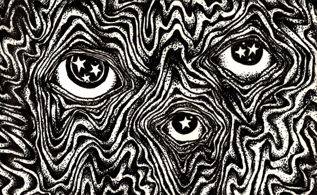 Starry Eyed - Ink Drawing