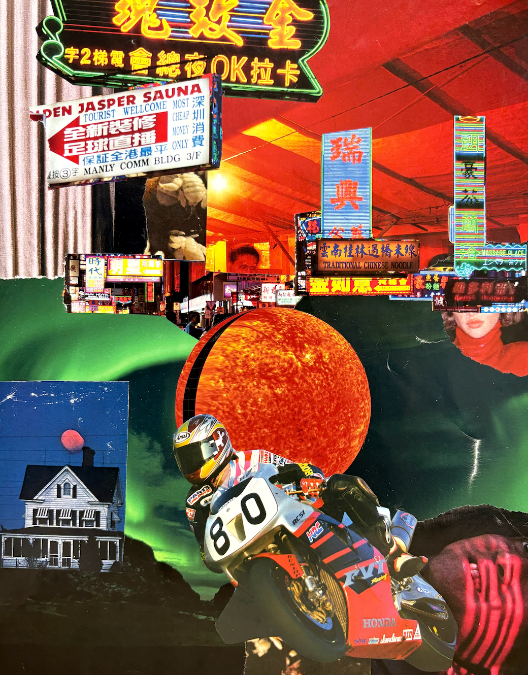 Night Market - Magazine Collage