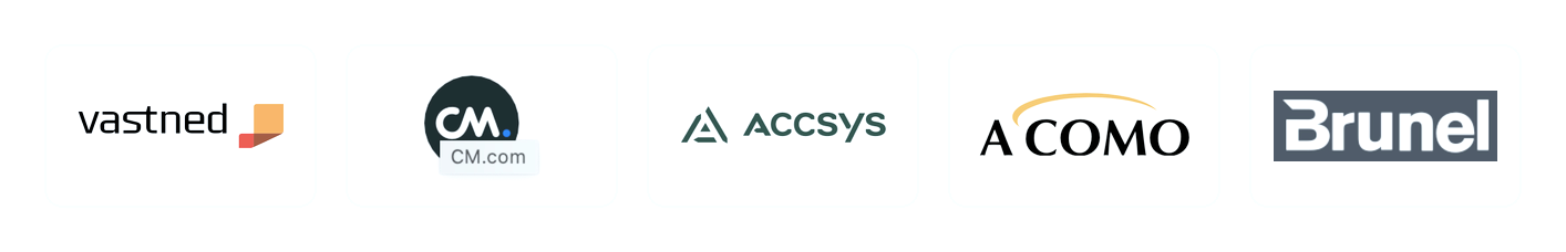 Logos of five different companies or brands.