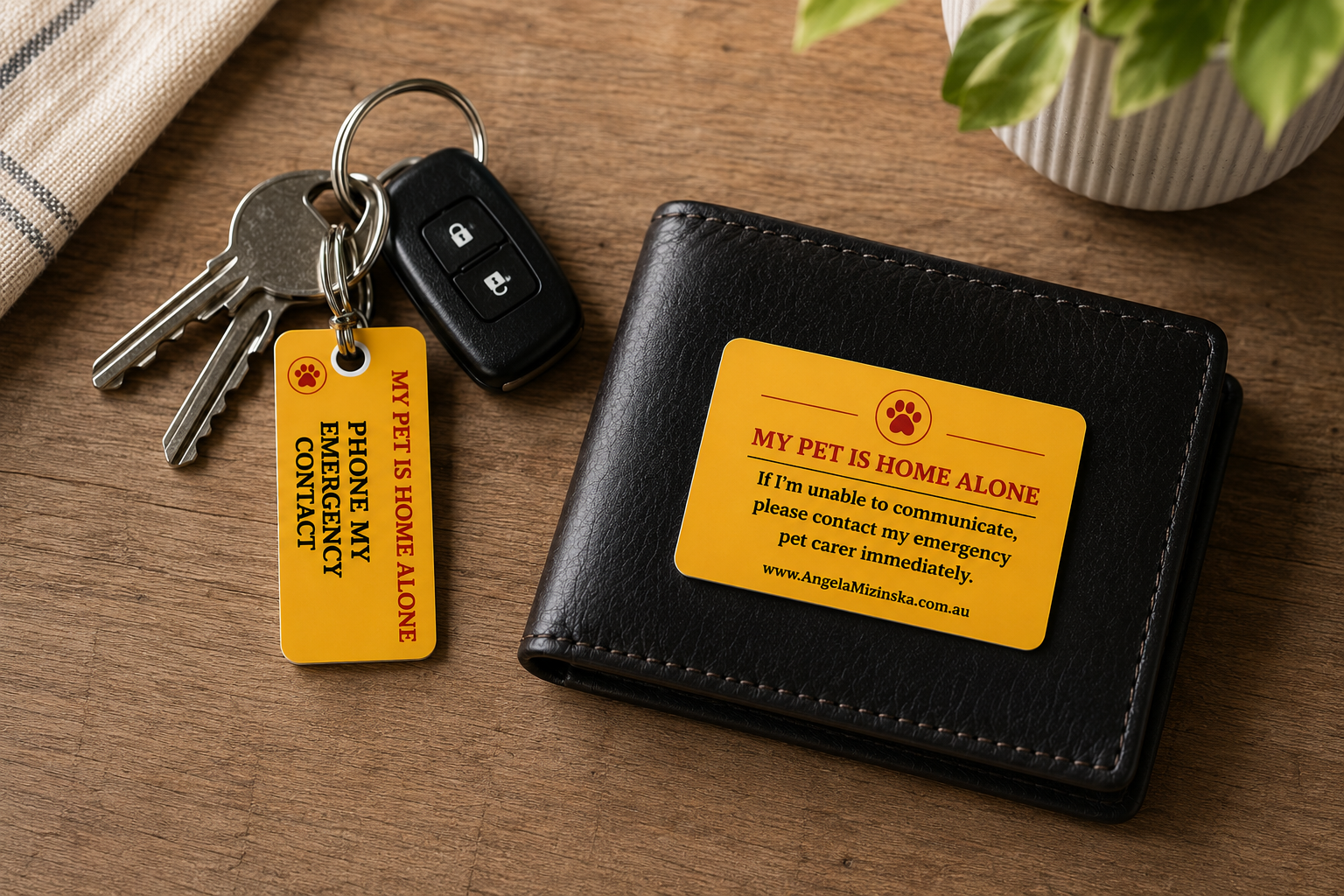 Additional Wallet Card & Key Tag Set