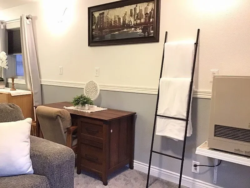 Living area in suite