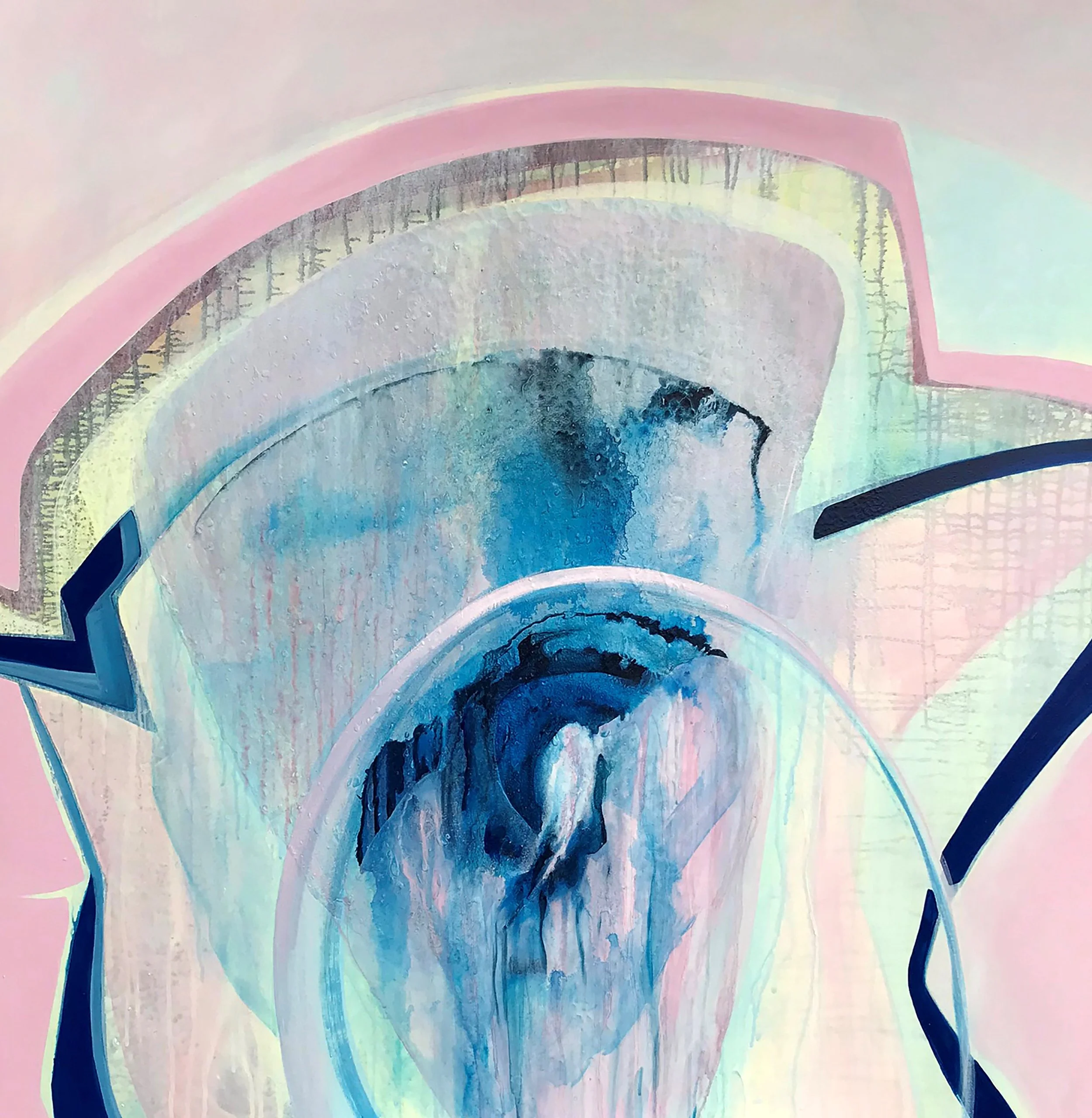 Exhale, 48x48, Acrylic on Canvas, 2018