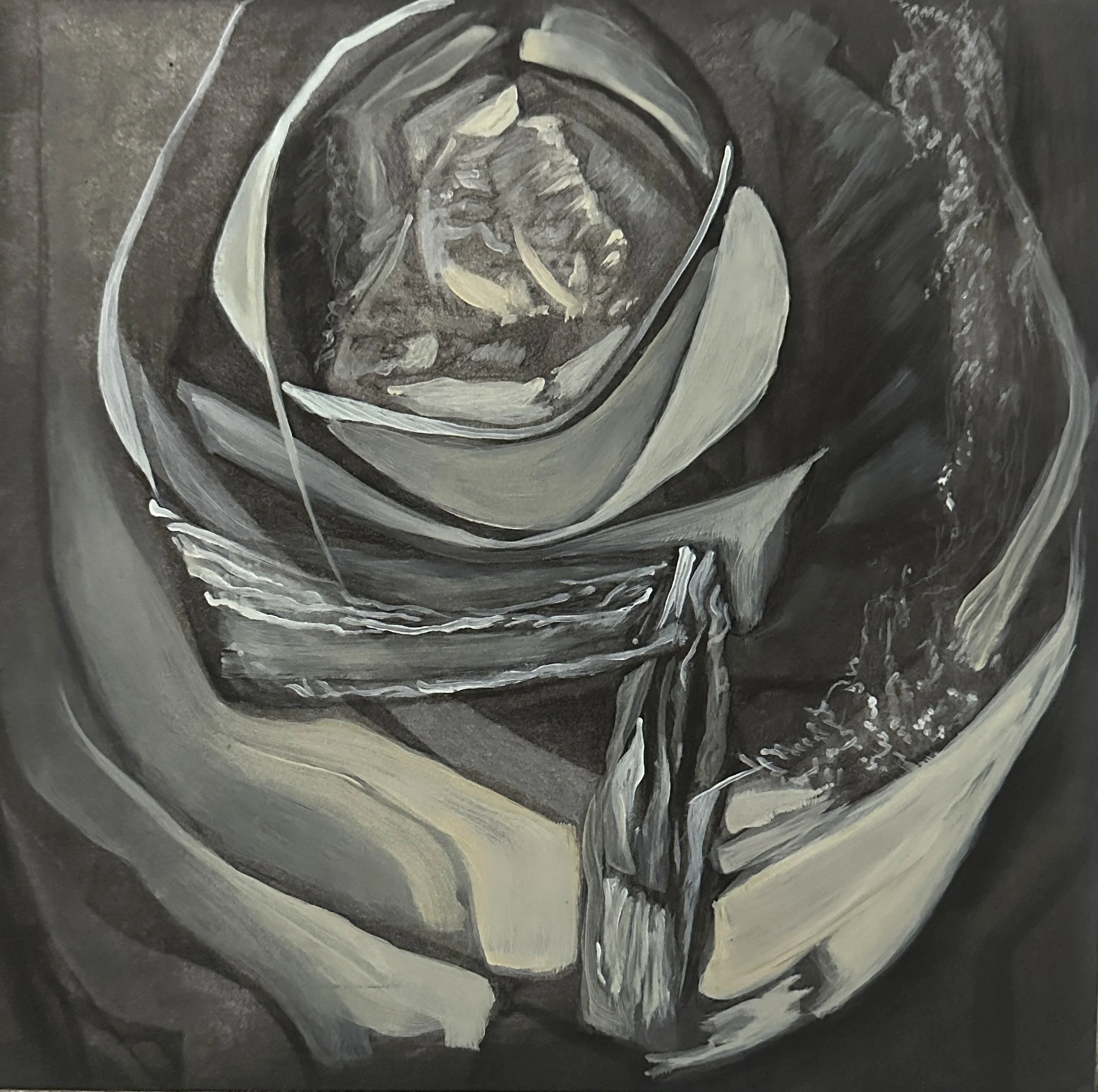 Seedling, 10x10, Oil on Mounted Paper, 2025