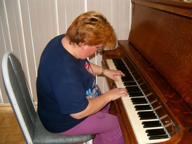 Donna at the piano