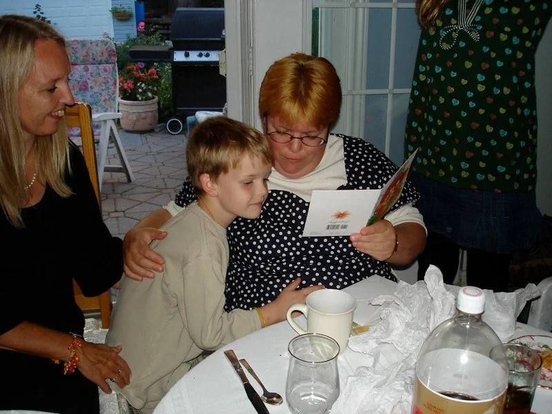 Donna and Matthew celebrating a birthday