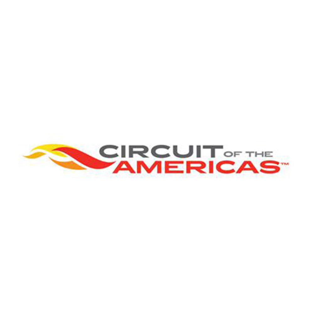Logo of the Circuit of the Americas, an American racing circuit, featuring stylized red, yellow, and orange flames with black and red text.