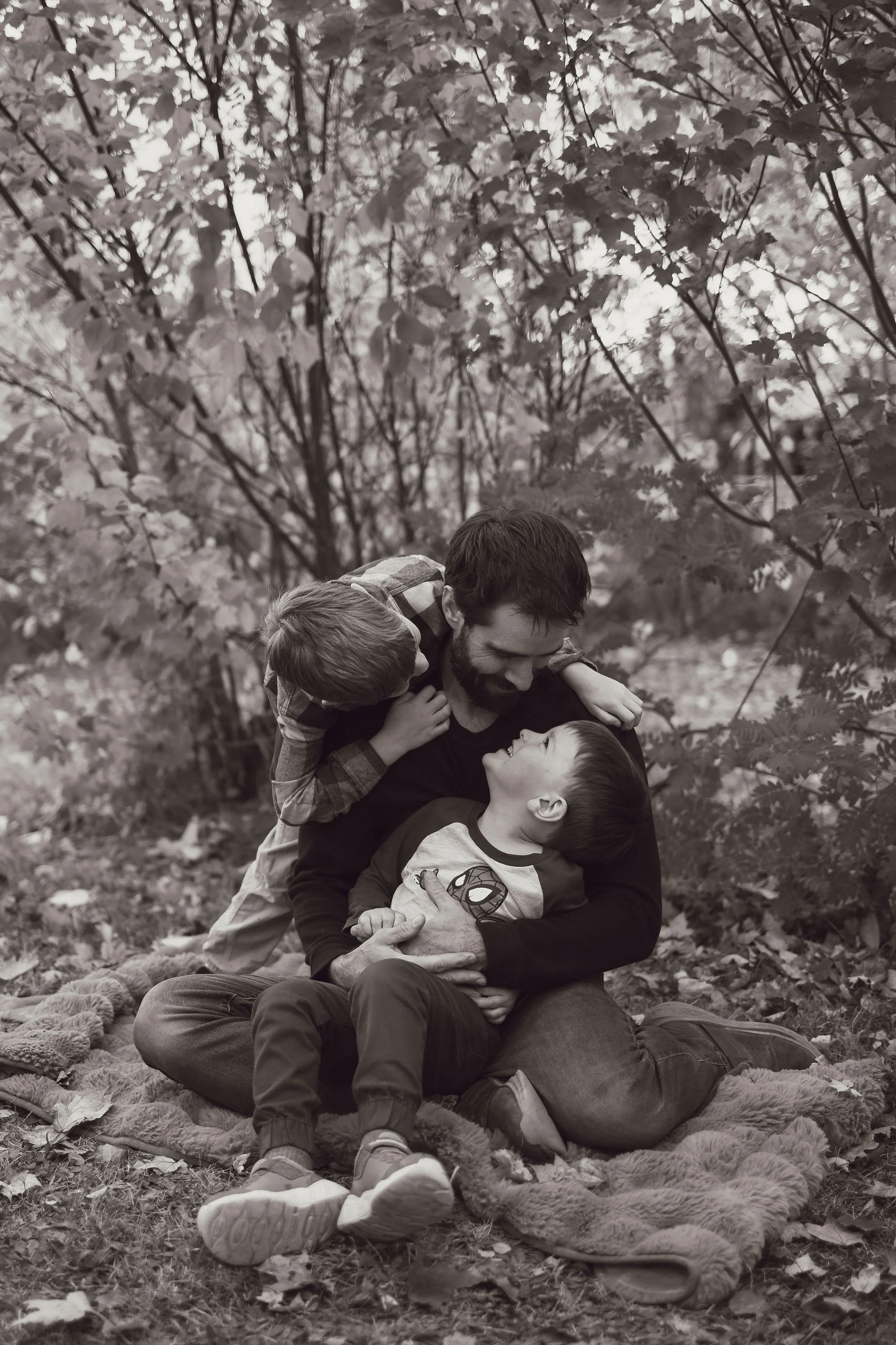 Element Landscape Solutions founder Mike Slaney with his family in Moncton, NB