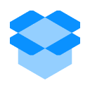 Dropbox logo with an open box design