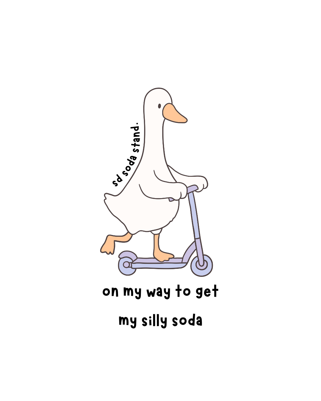 scootering silly goose sticker