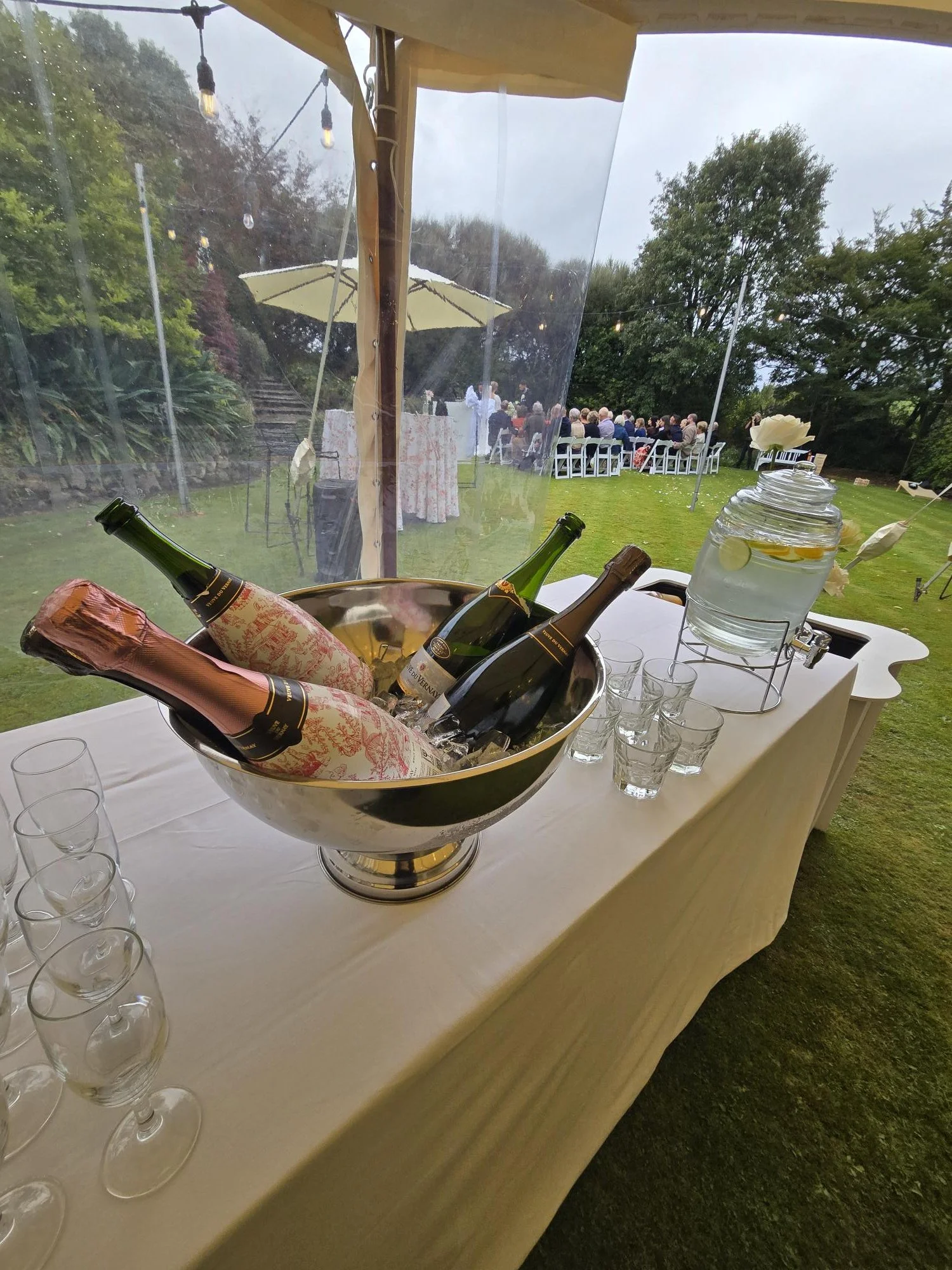 Beverage tub and white umbrella.jpg