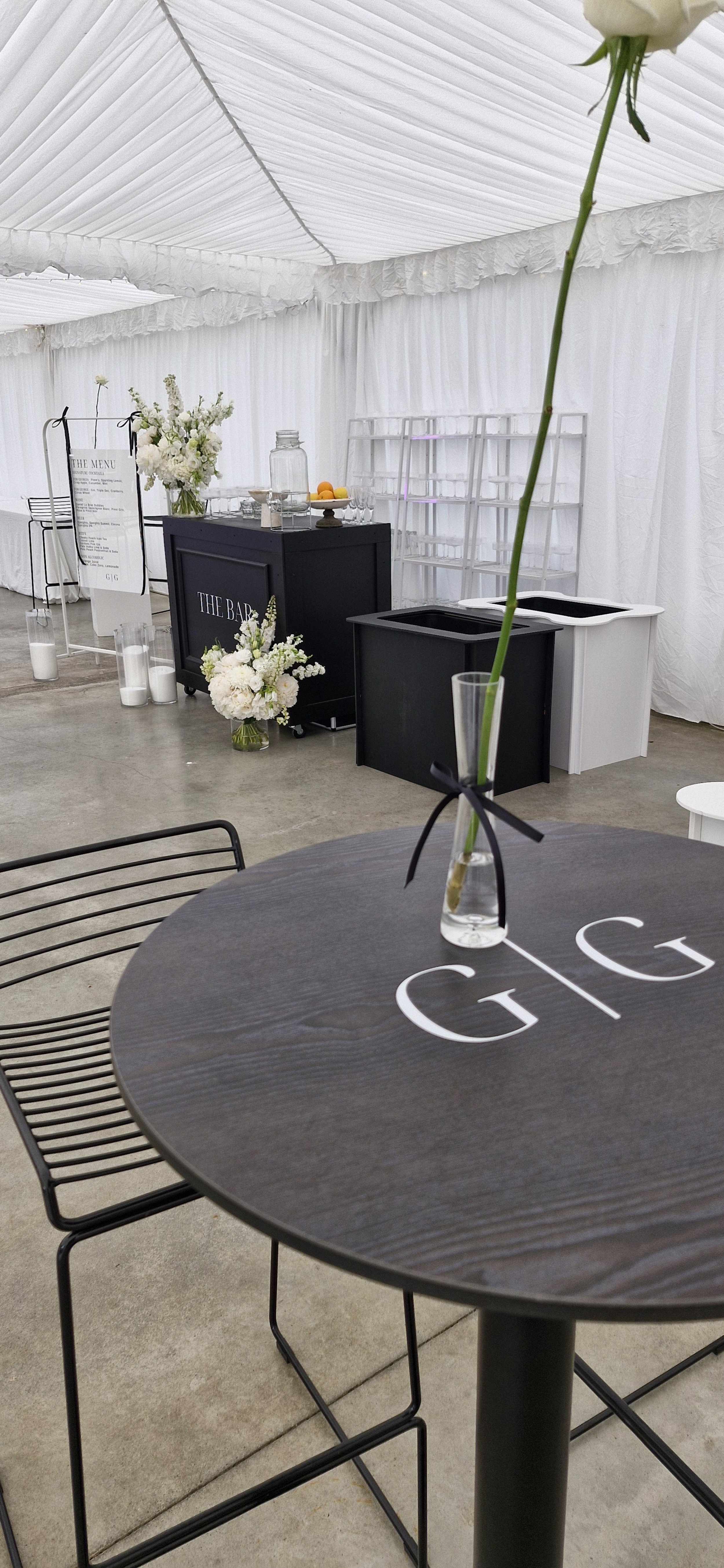 Black & White Drink Bins